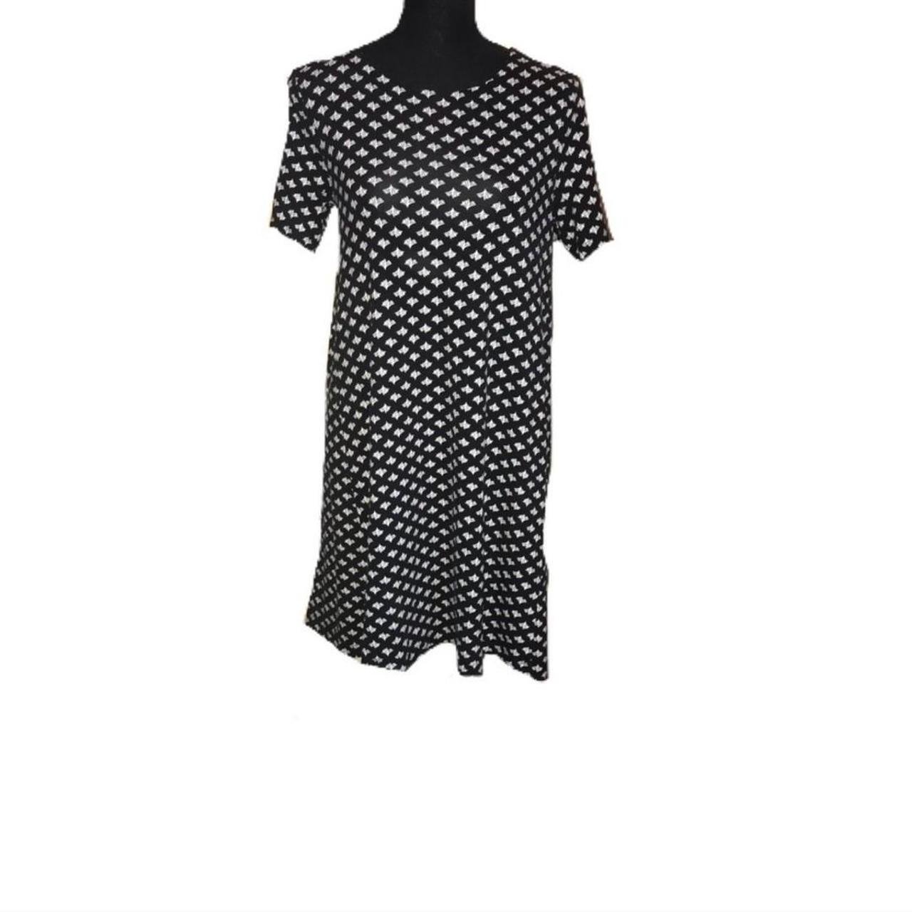 Loft black and white dress best sale