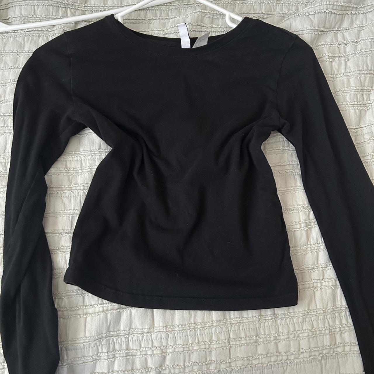mckenna ribbed eyelet cropped long sleeve with a - Depop