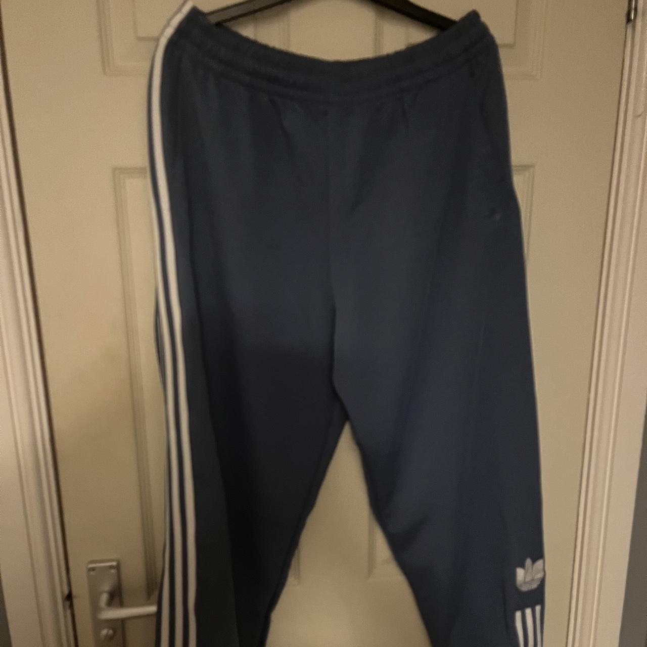 Blue adidas joggers , only worn twice very true to... - Depop