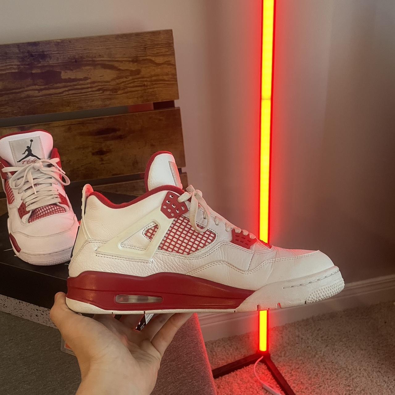 red and white jordan4