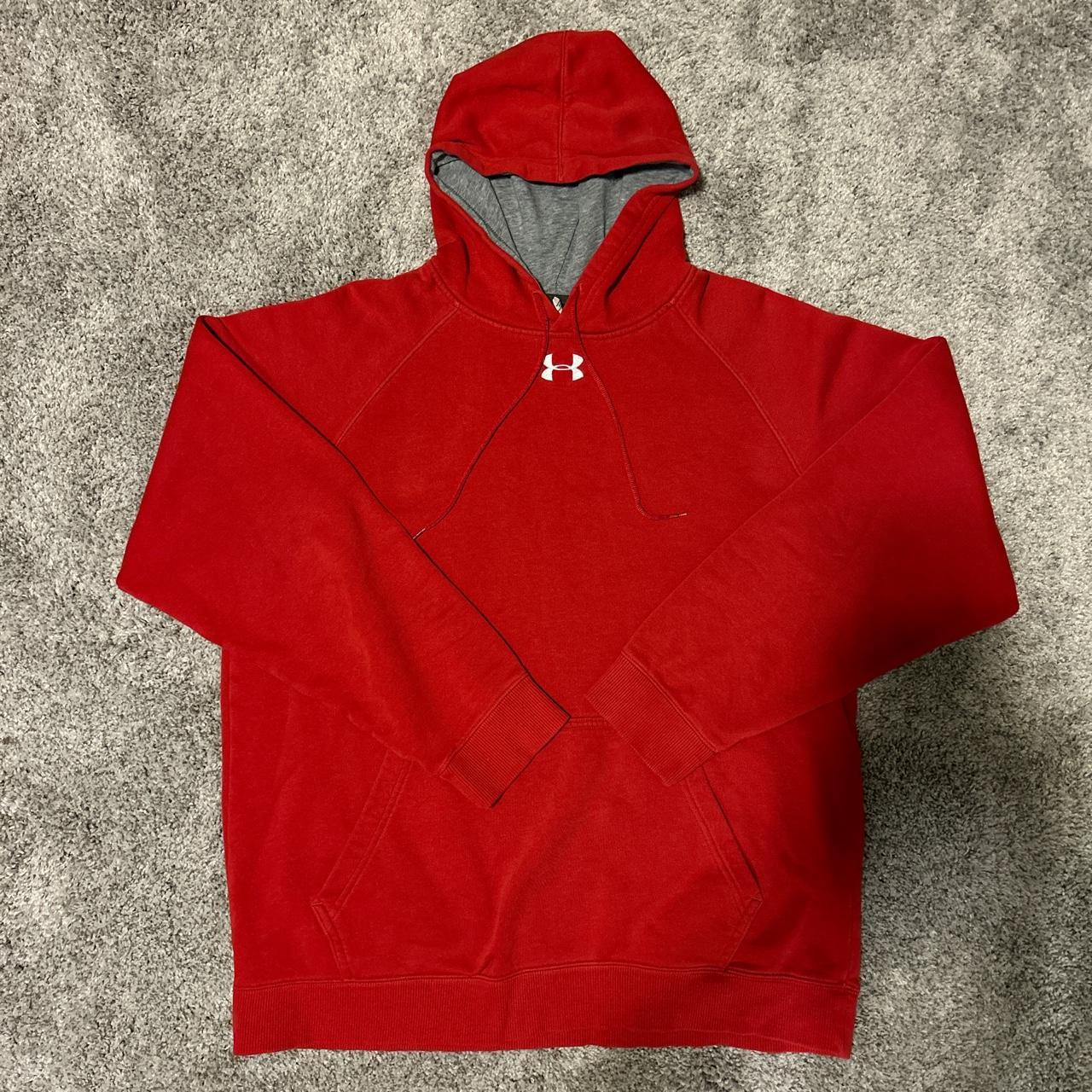 Mens black and red deals under armour hoodie