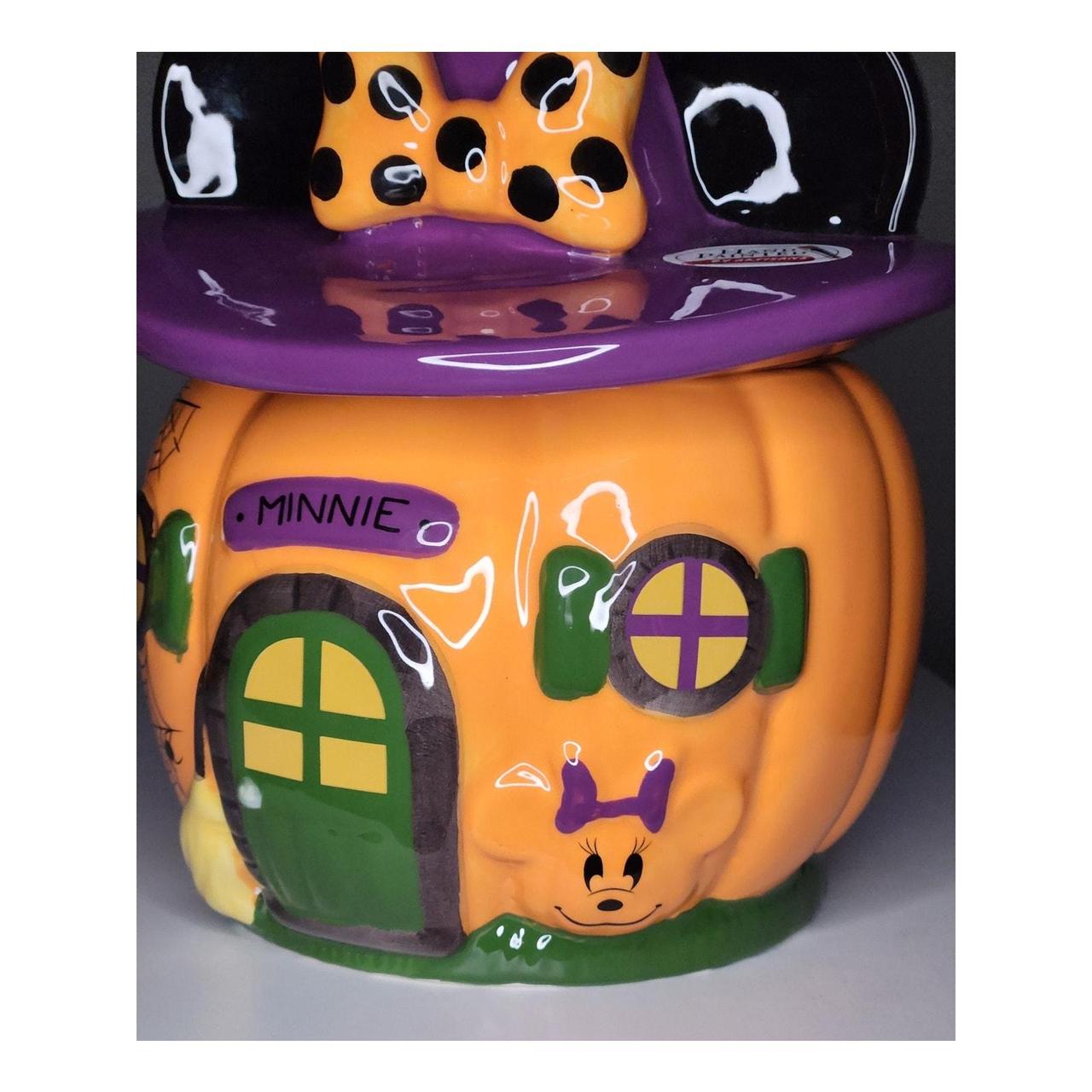 NEW Disney 2024 Minnie Mouse Halloween Pumpkin Jack-o-lantern Cookie Jar Canister