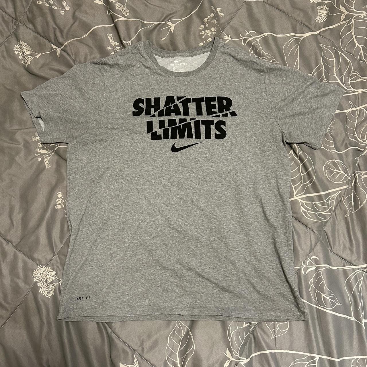 Grey dri fit Nike tee shirt MESSAGE ME BEFORE