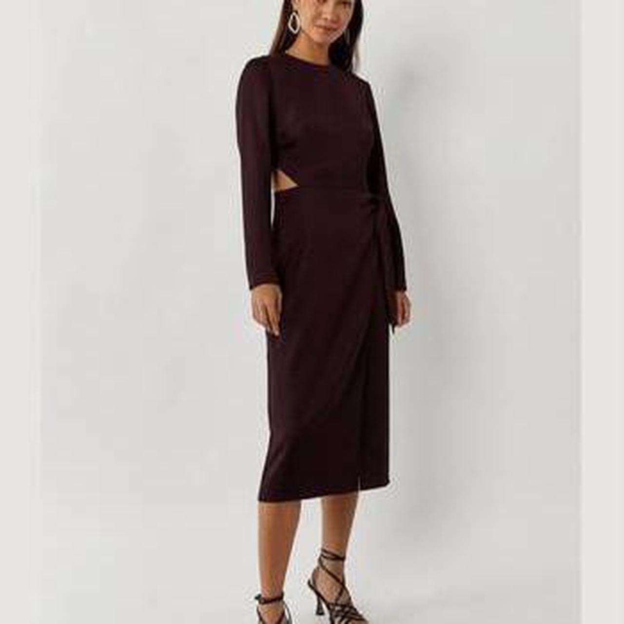 Warehouse shop maroon dress