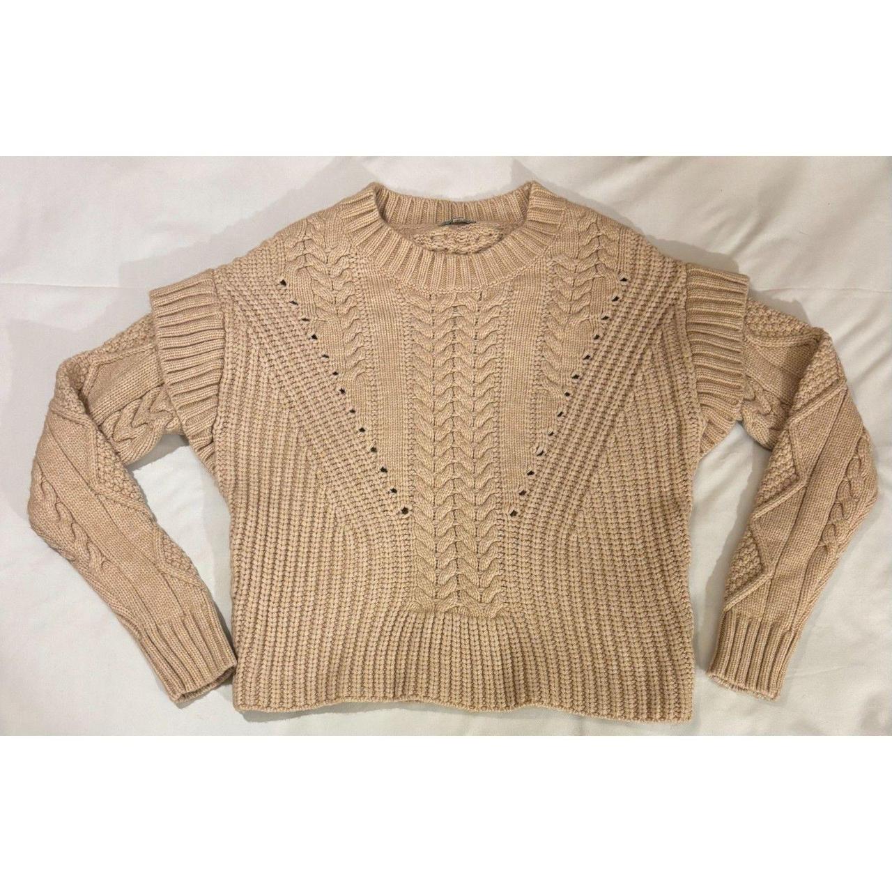 Source Unknown Women's Sweater - Tan/Cream - XS –… - image 2