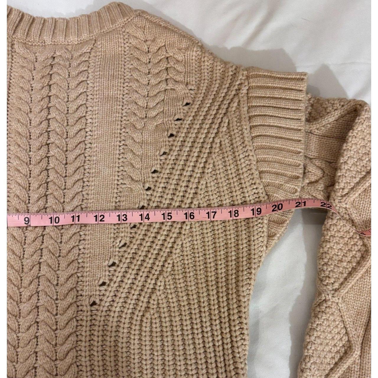 Source Unknown Women's Sweater - Tan/Cream - XS –… - image 7