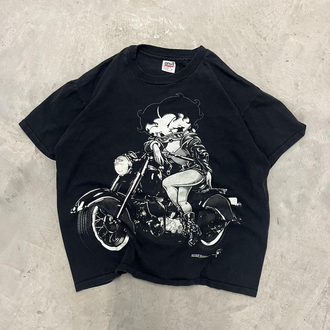 VINTAGE 1994 BETTY BOOP MOTORCYCLE on sale CLUB T-SHIRT size XL