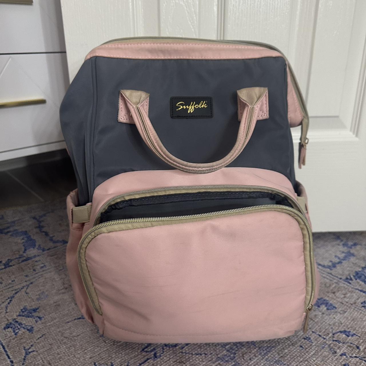 suffolk grey and pink dance bag