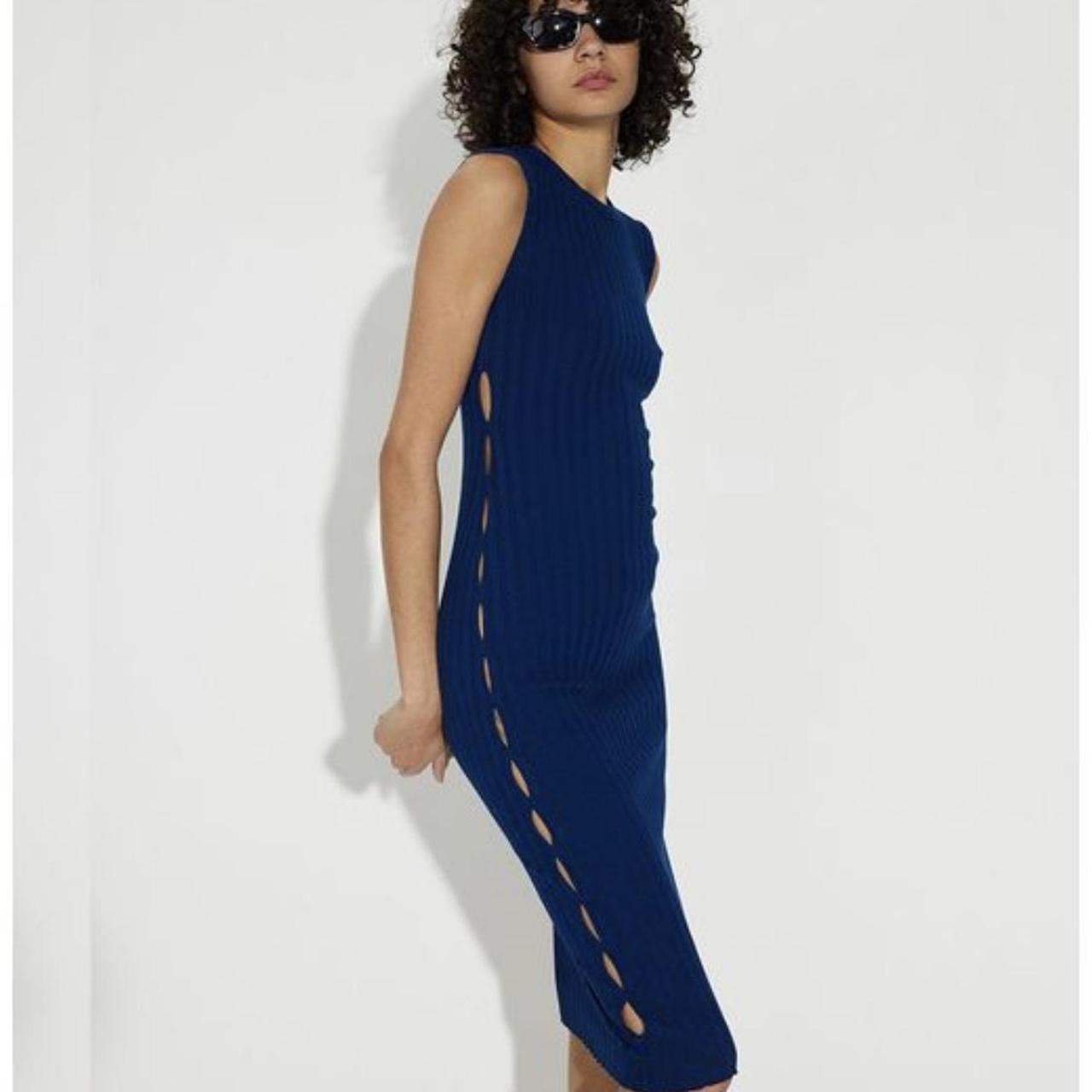 NWT Cotton citizen Blue Capri Cut Out Tank Dress... Depop