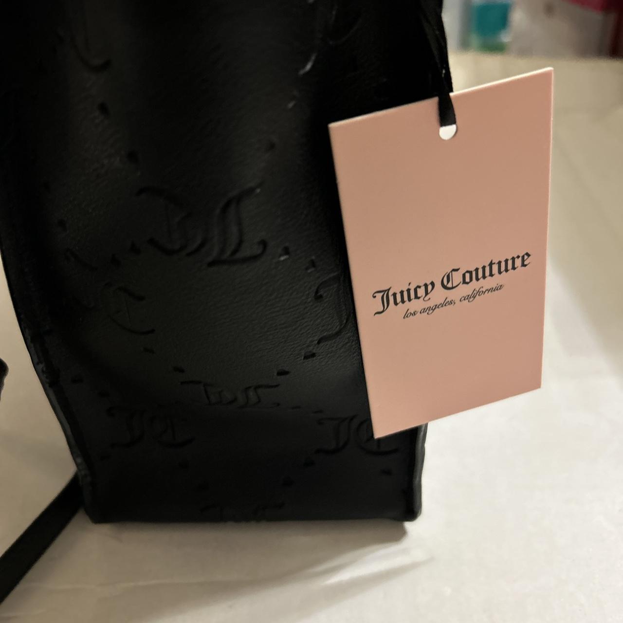 Juicy Couture Liquorice Matte Black purse Bag With... - Depop