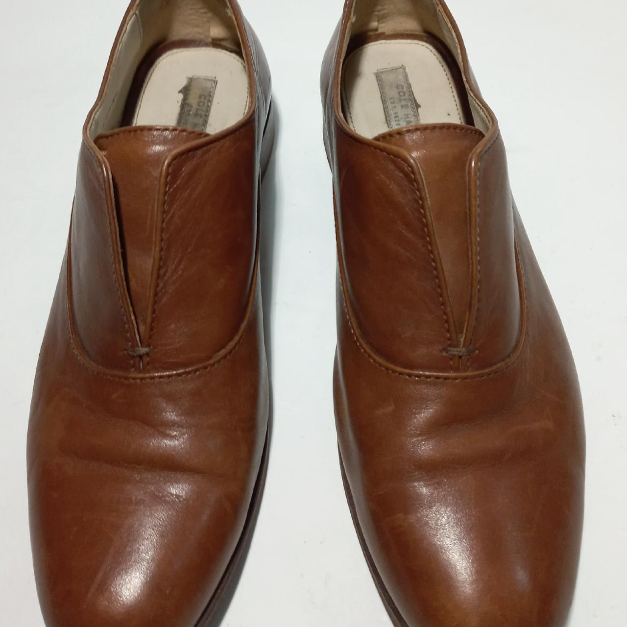 Pre-owned Cole Haan Grand.OS Cognac Leather Slip on... - Depop