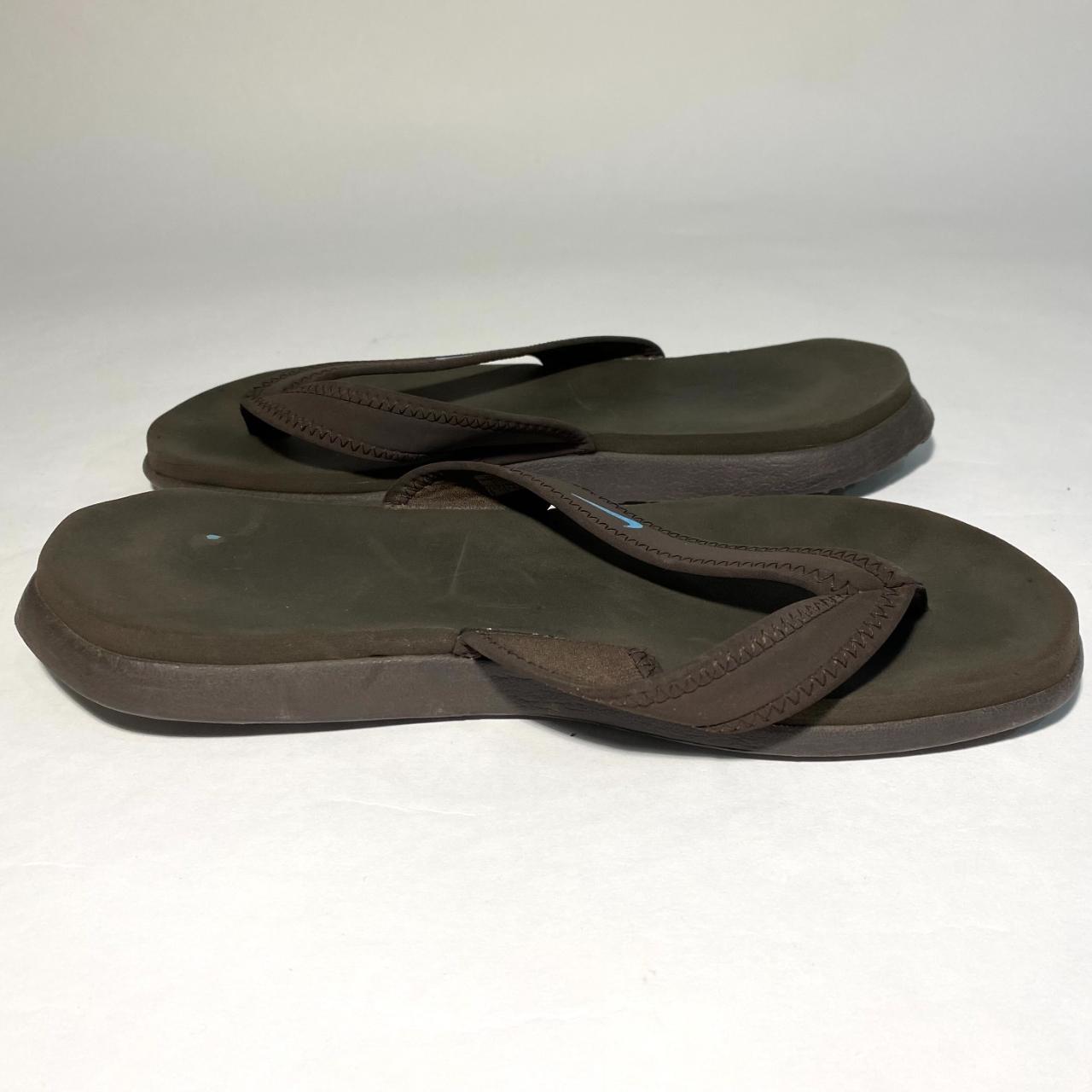 Nike South Beach Celso Flip Flops Brown Sandals... - Depop