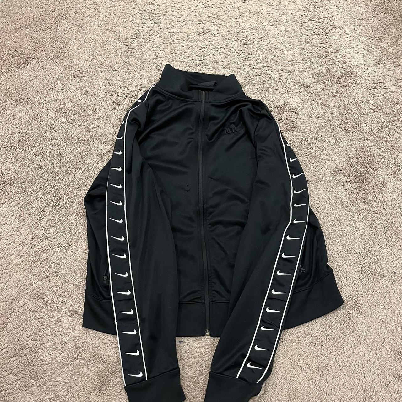 Black nike tape store tracksuit