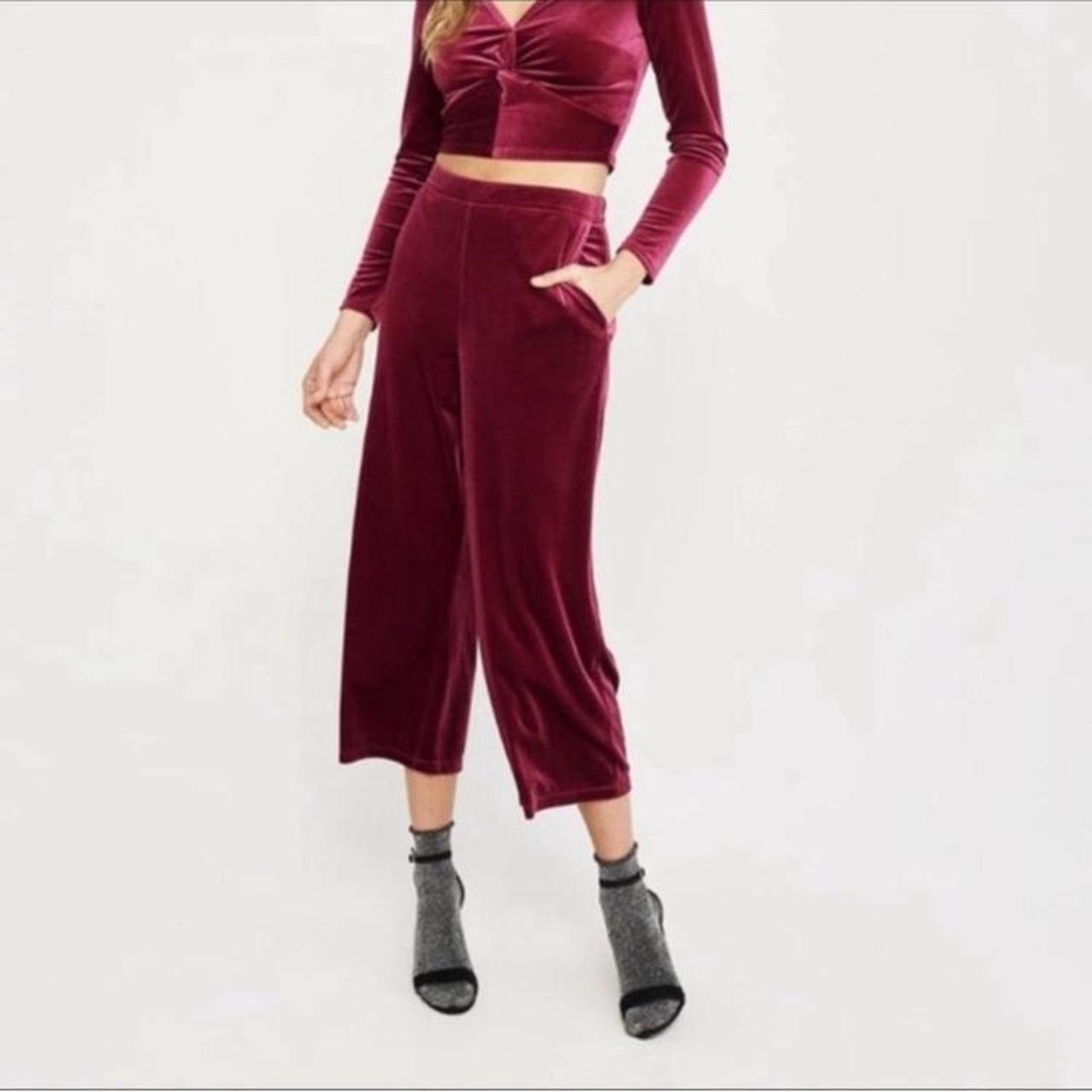 Abercrombie & Fitch Women's Wide leg Pants - Burg… - image 1