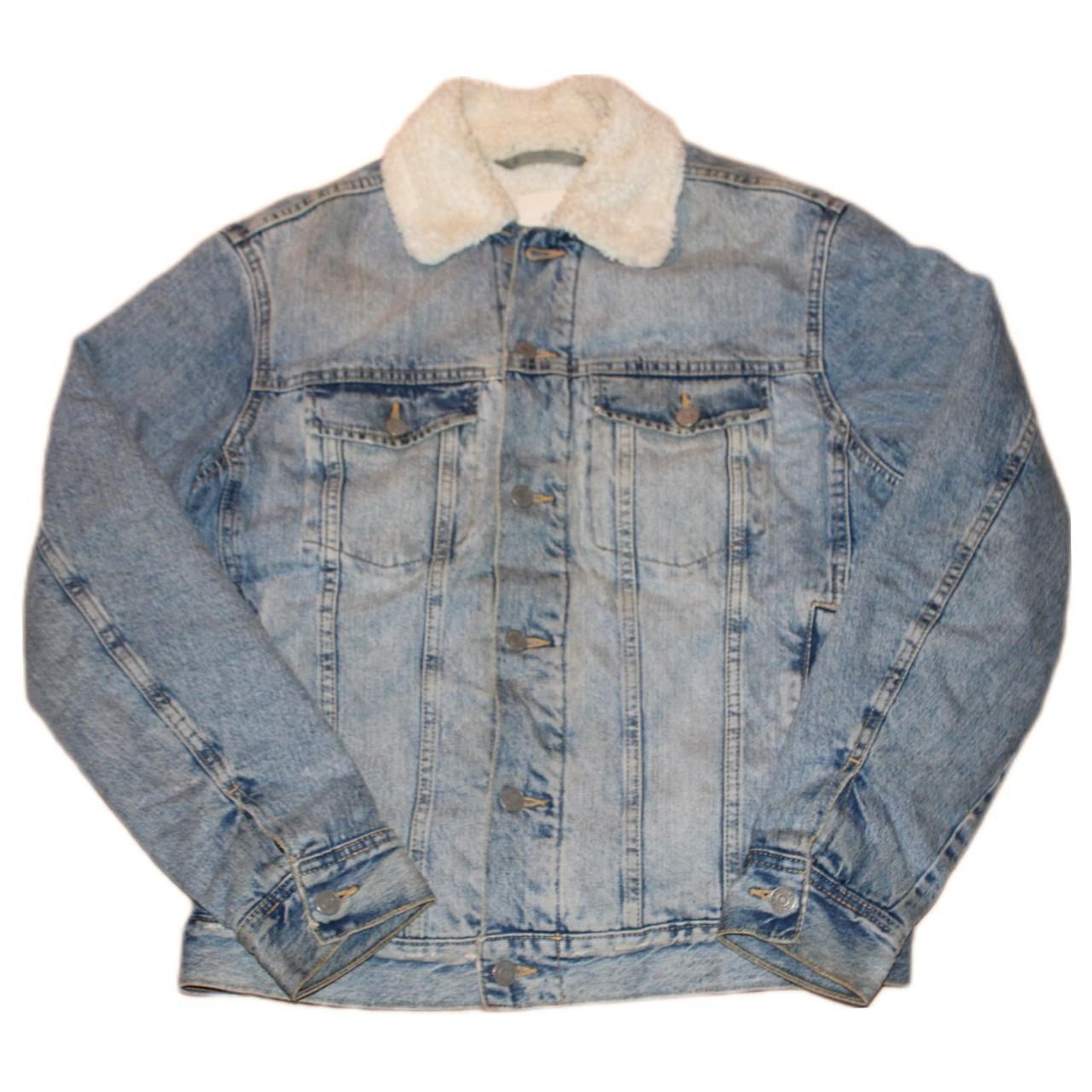 h&m sherpa denim jacket