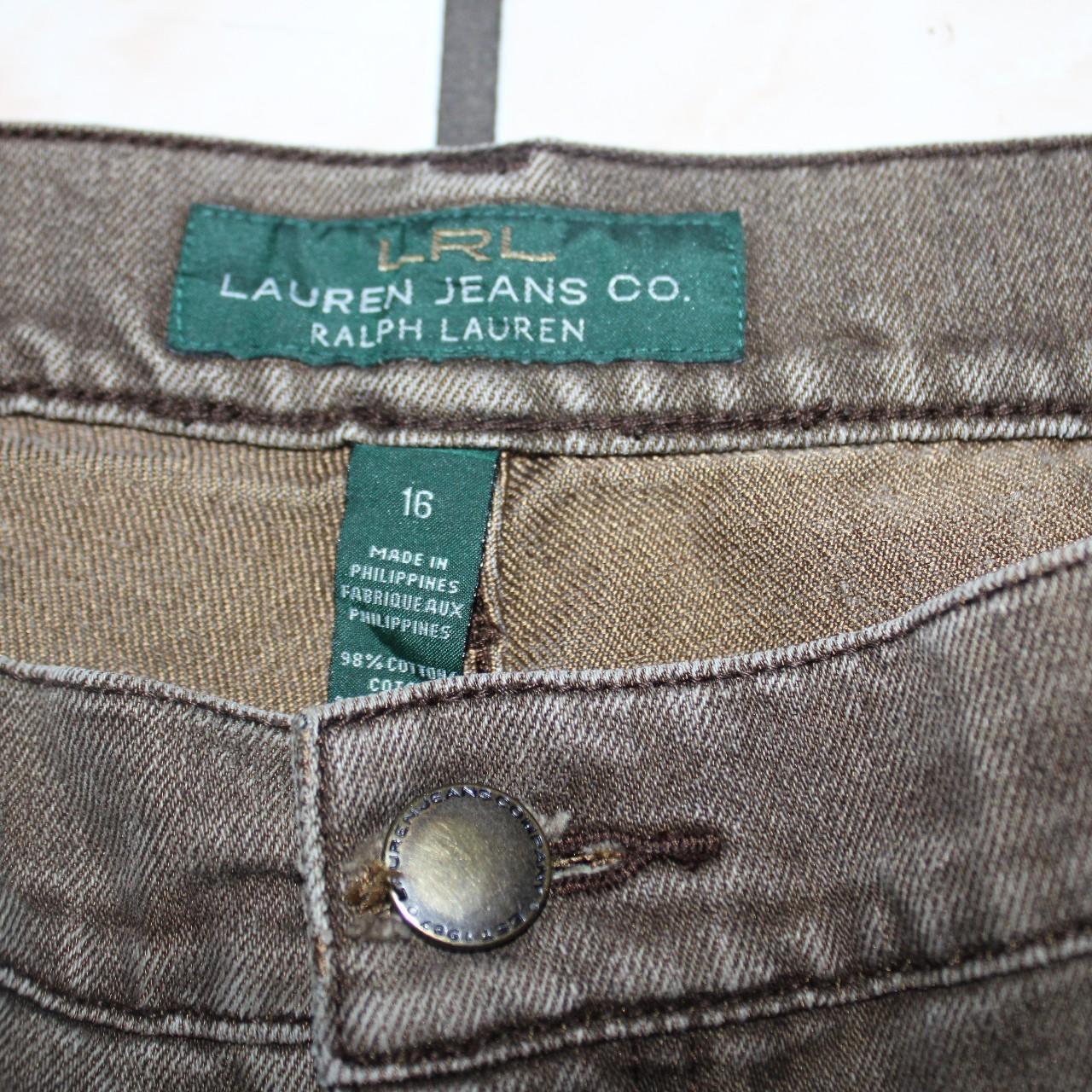 Vintage Lauren Jeans Co by Ralph Lauren Tan Jean - Depop