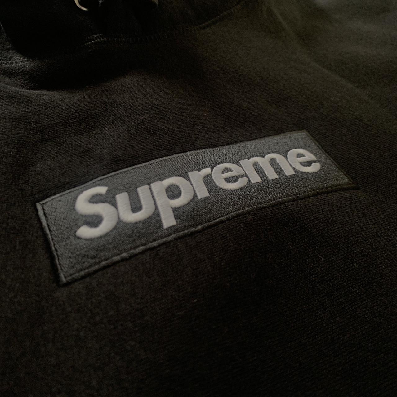 Fake supreme clearance black hoodie