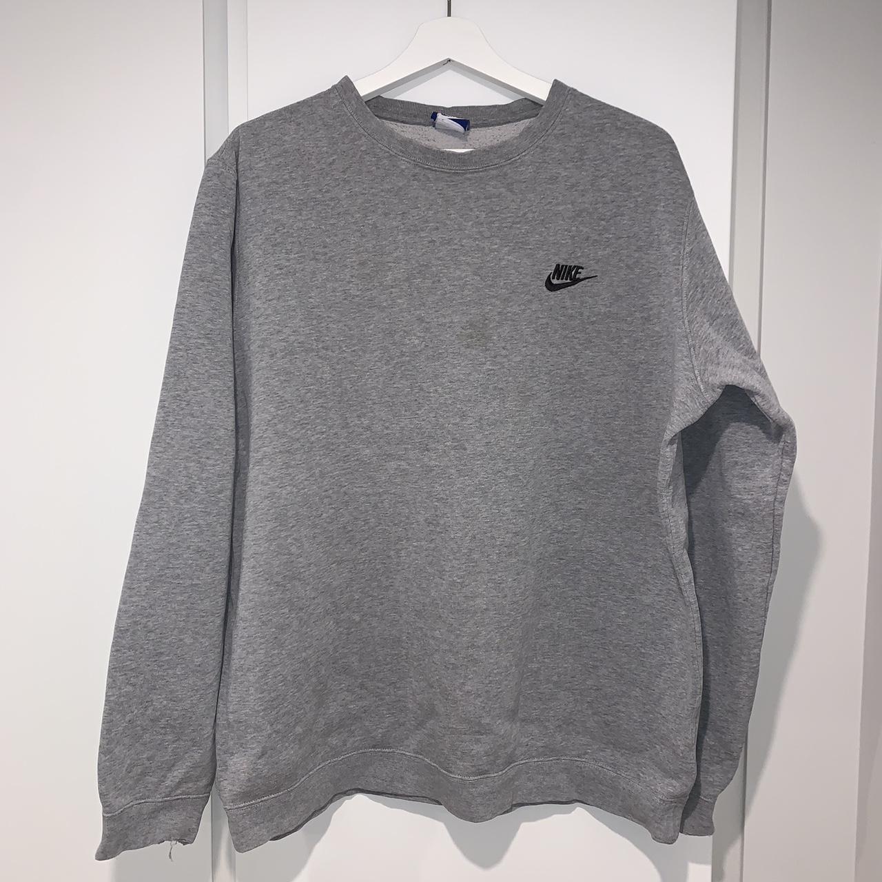Grey Nike sweater - Depop