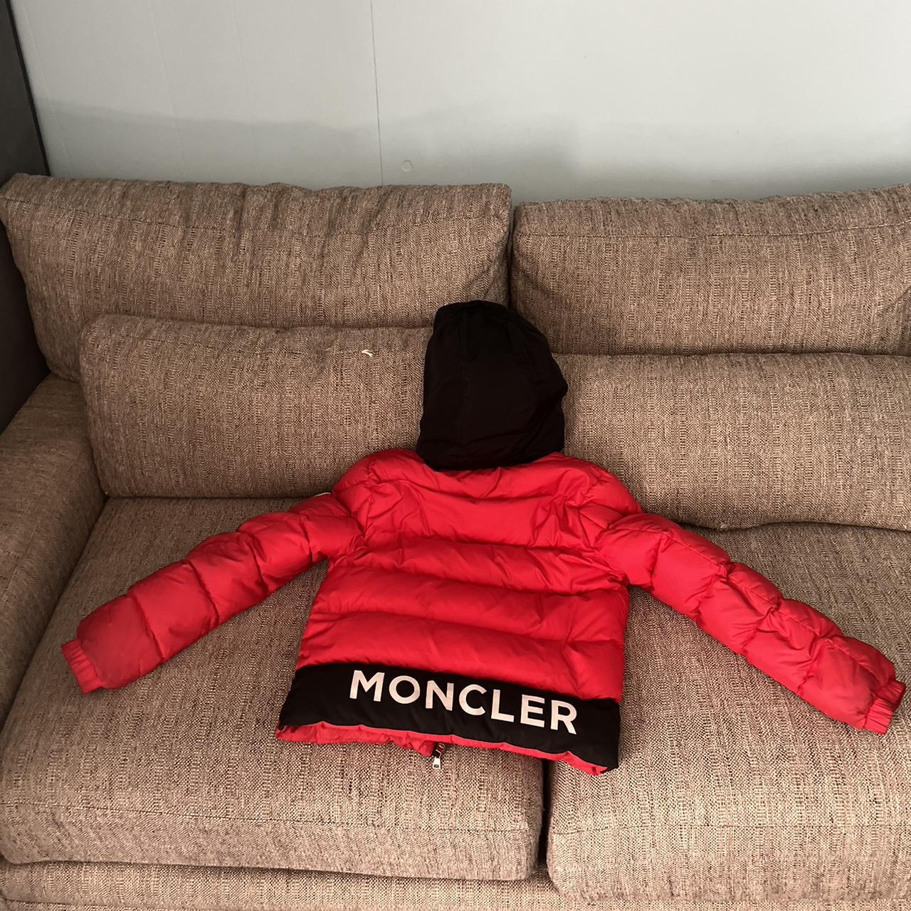 Kids 18Y Red and black Moncler puffer coat. No... - Depop