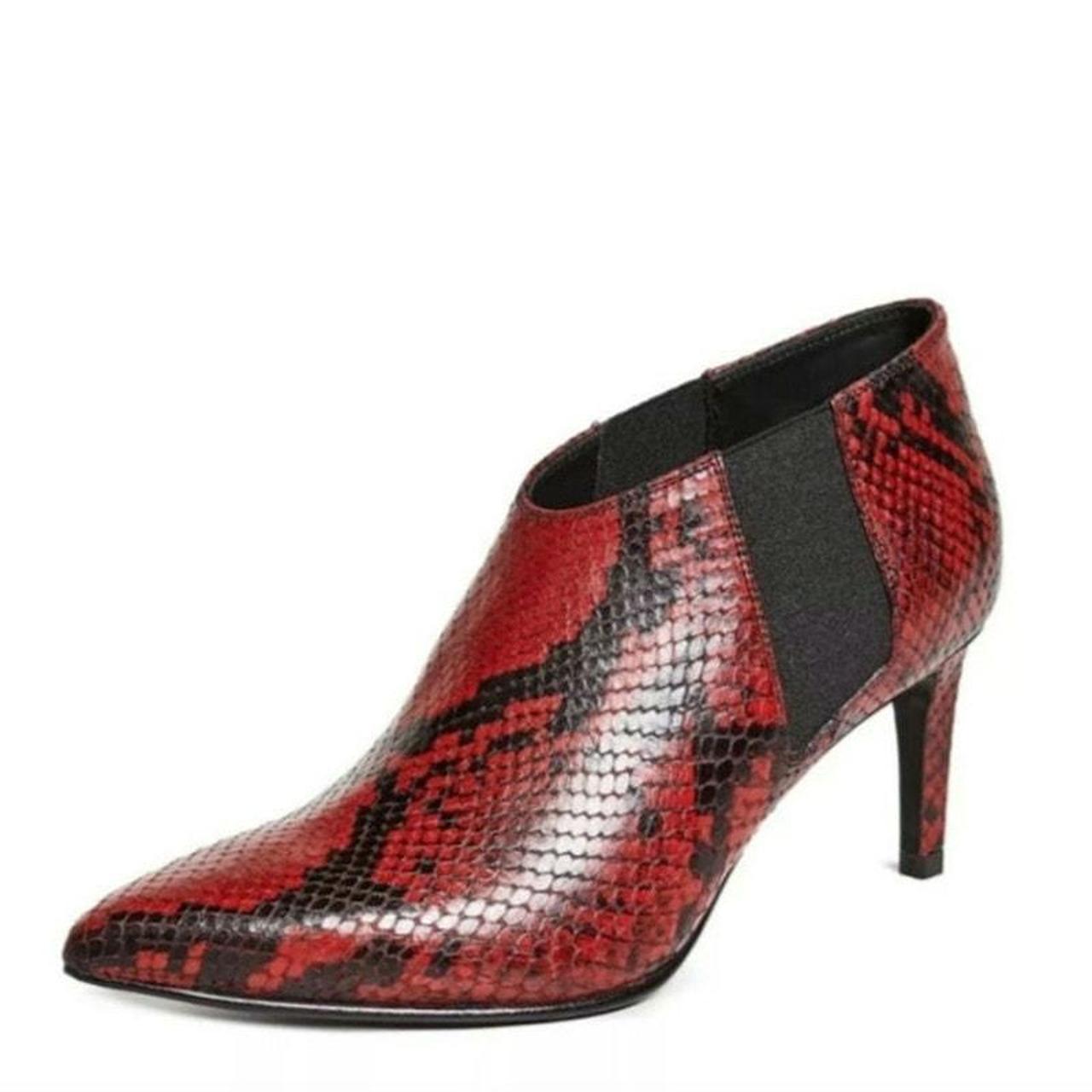 Moda Red Snake Print Booties Moda In Pelle Weldi Shoe Boot Size