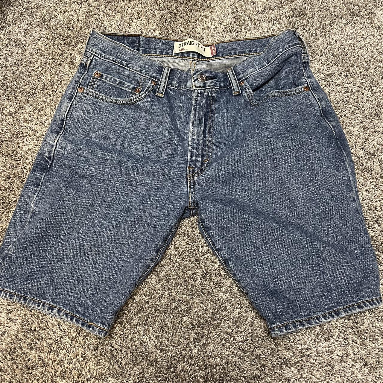 Levi’s Straight Washed Jorts -Sz 32 -Inseam 8 1/2... - Depop