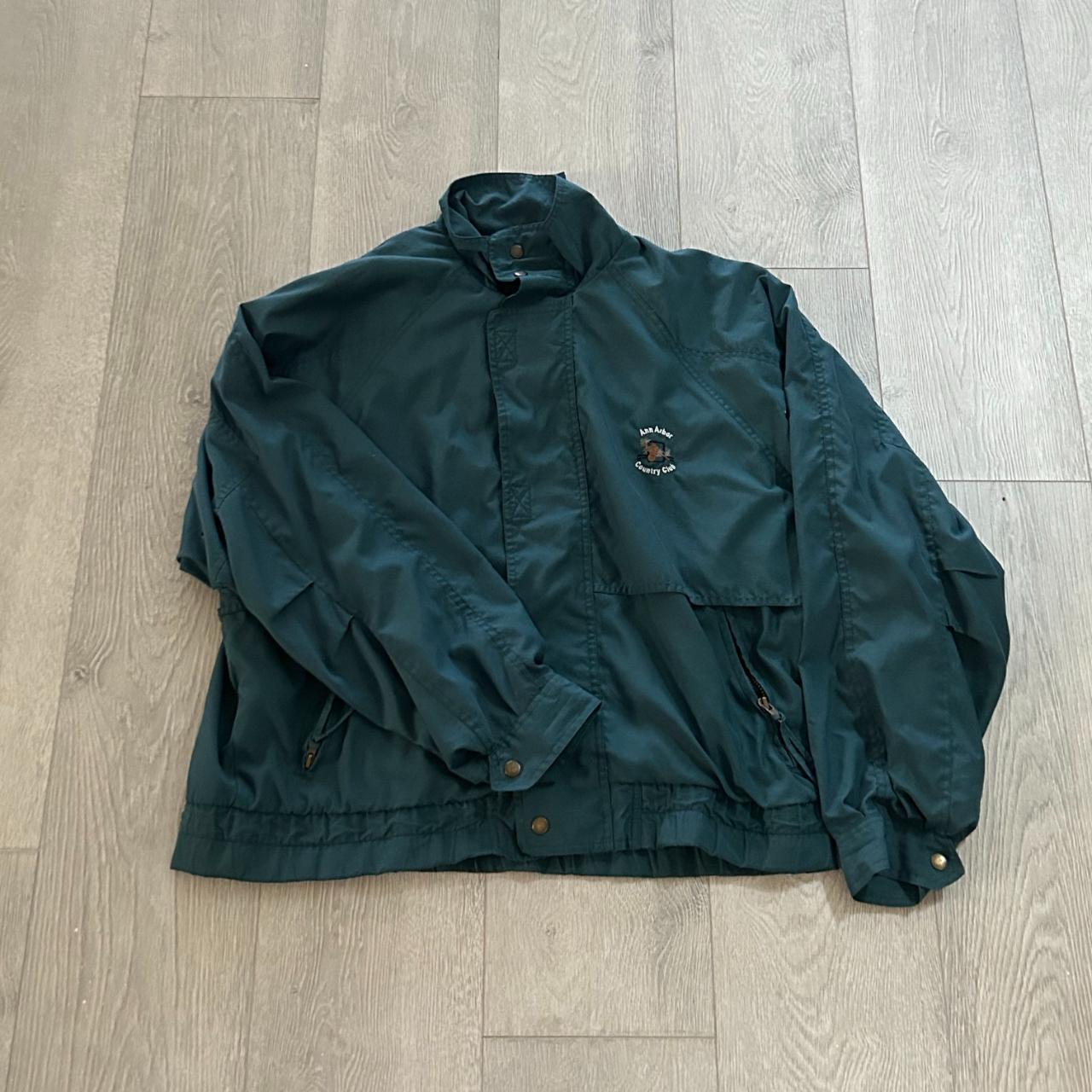 Blue Thrifted Zip Up Jacket Country Club -Originally... - Depop