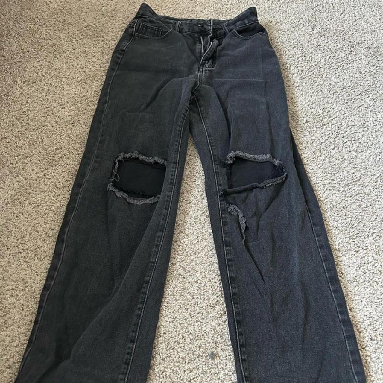 Baggy Black Ripped Jeans -Good condition, rarely... - Depop