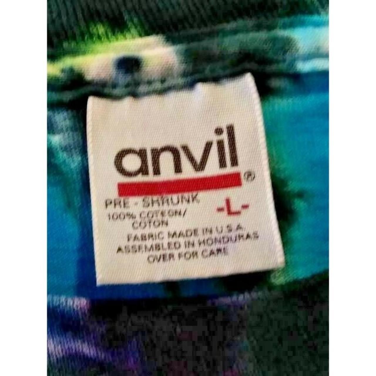 Anvil Pre-Shrunk 100% Cotton Tie Dyed T-Shirt - L - Depop