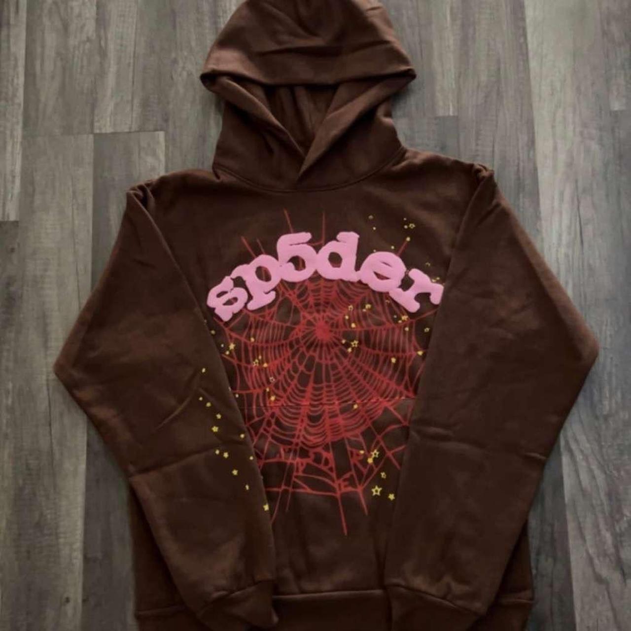 Brown Sp5der Worldwide Hoodie Young Thug... - Depop