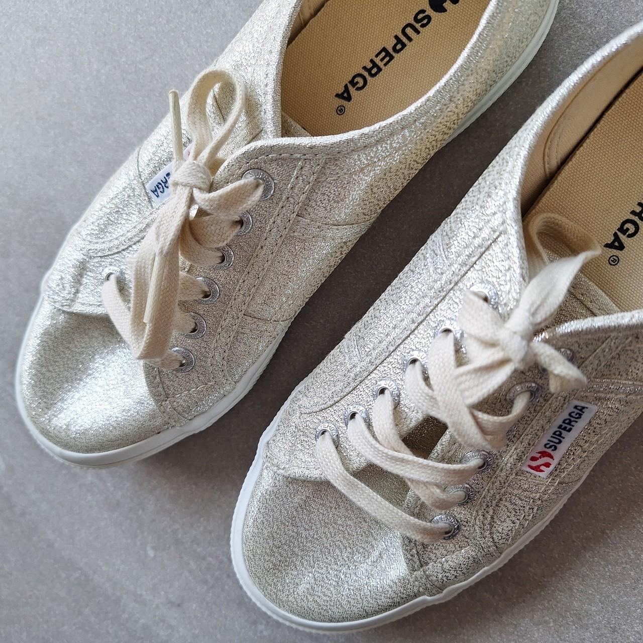 Superga glitter beige EU 39 UK 6 great condition