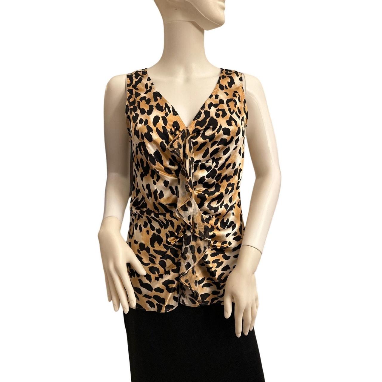 St John store Cheetah Sleeveless Blouse