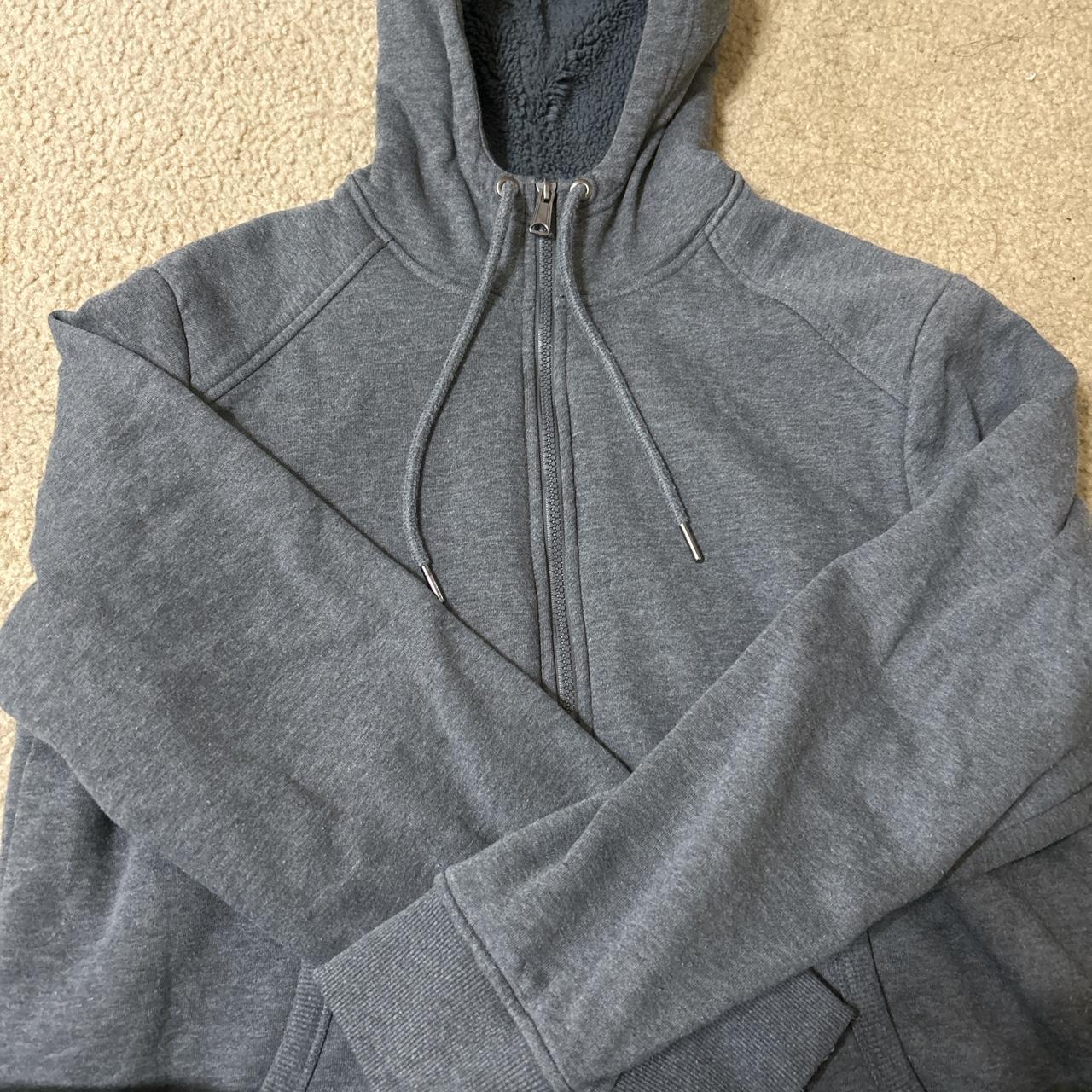 dark gray zip up jacket - Depop