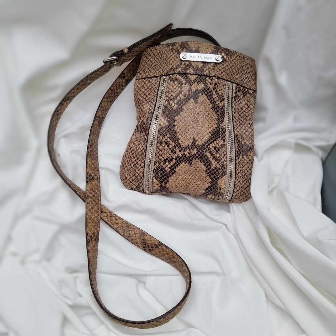 Michael Kors Python snakeskin print side bag Good... | Depop