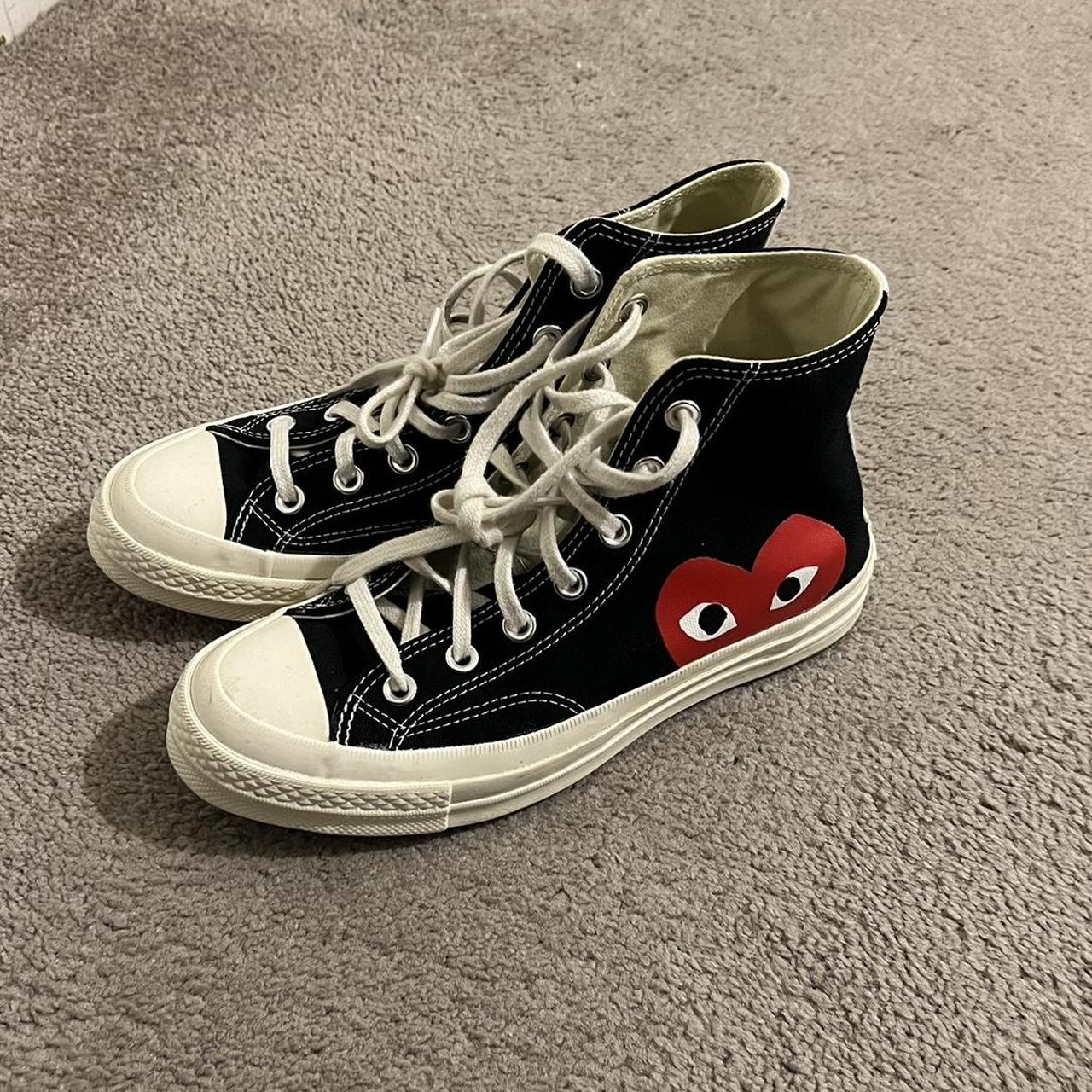 CDG black converse Women’s 8 Worn twice! Just not... - Depop