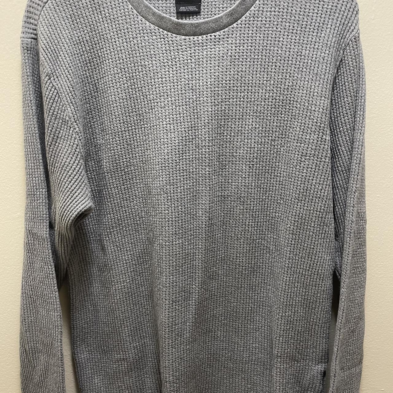 Rvca waffle knit grey sweater Gentle wear, rarely... - Depop