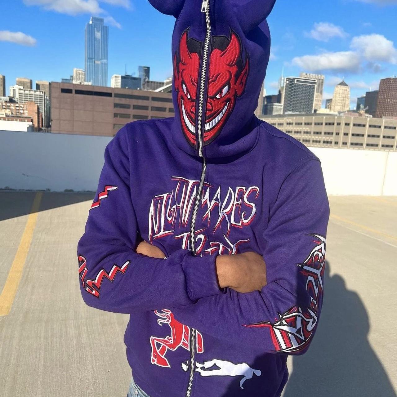 Red and purple hoodie sale