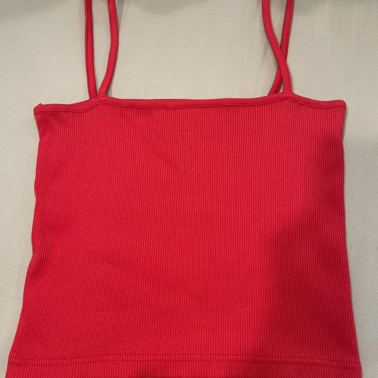 brandy melville red cropped tank top