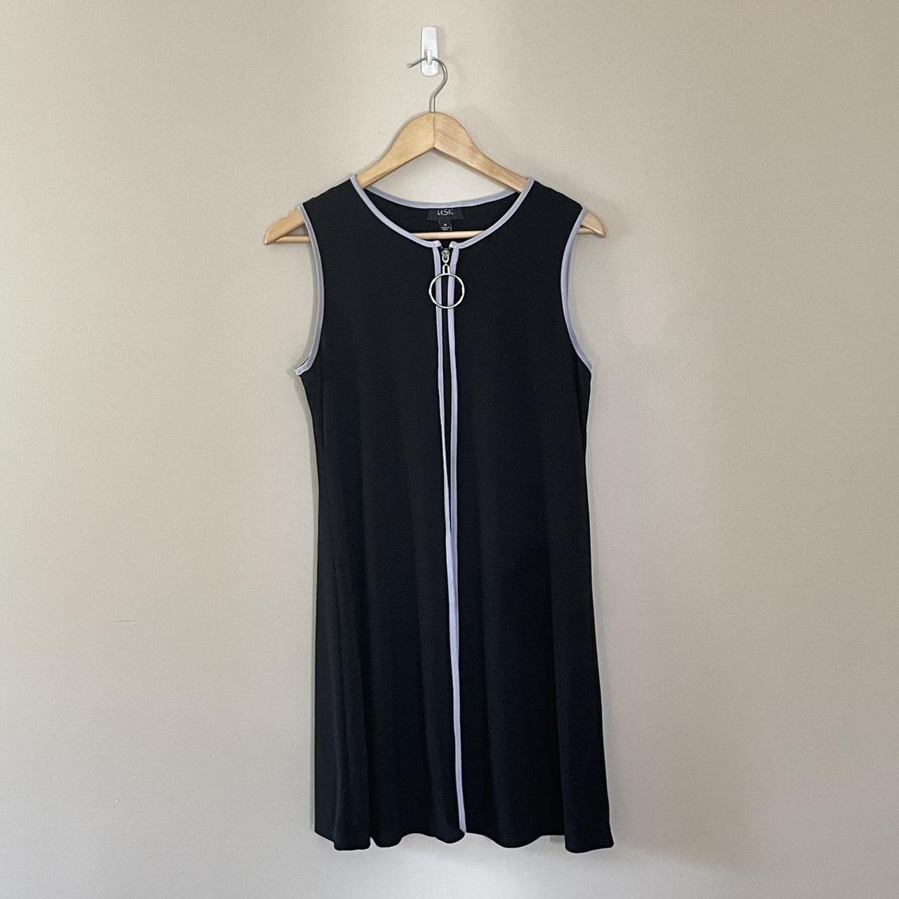 MSK Women's Black and Grey Dress | Depop