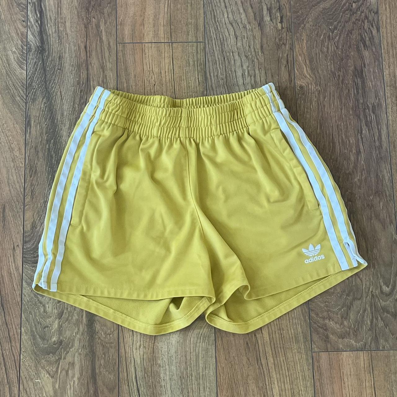 Adidas Women's Yellow Shorts | Depop