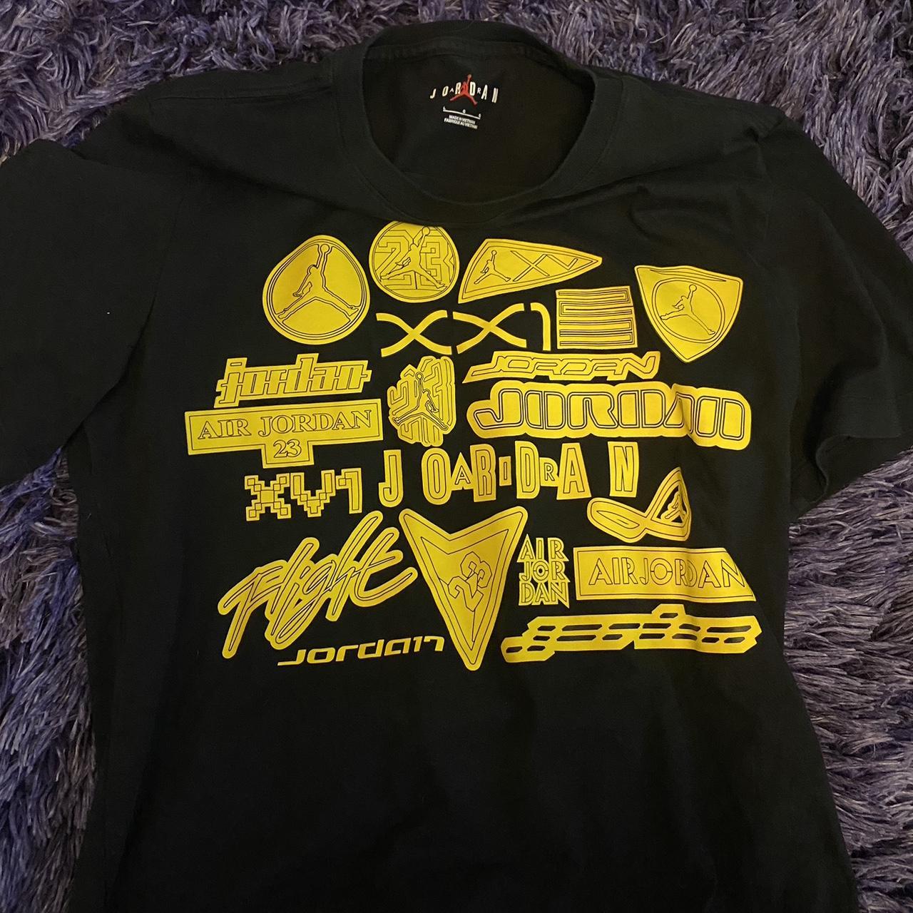YELLOW JORDAN T SHIRT worn time LAST PIC Depop