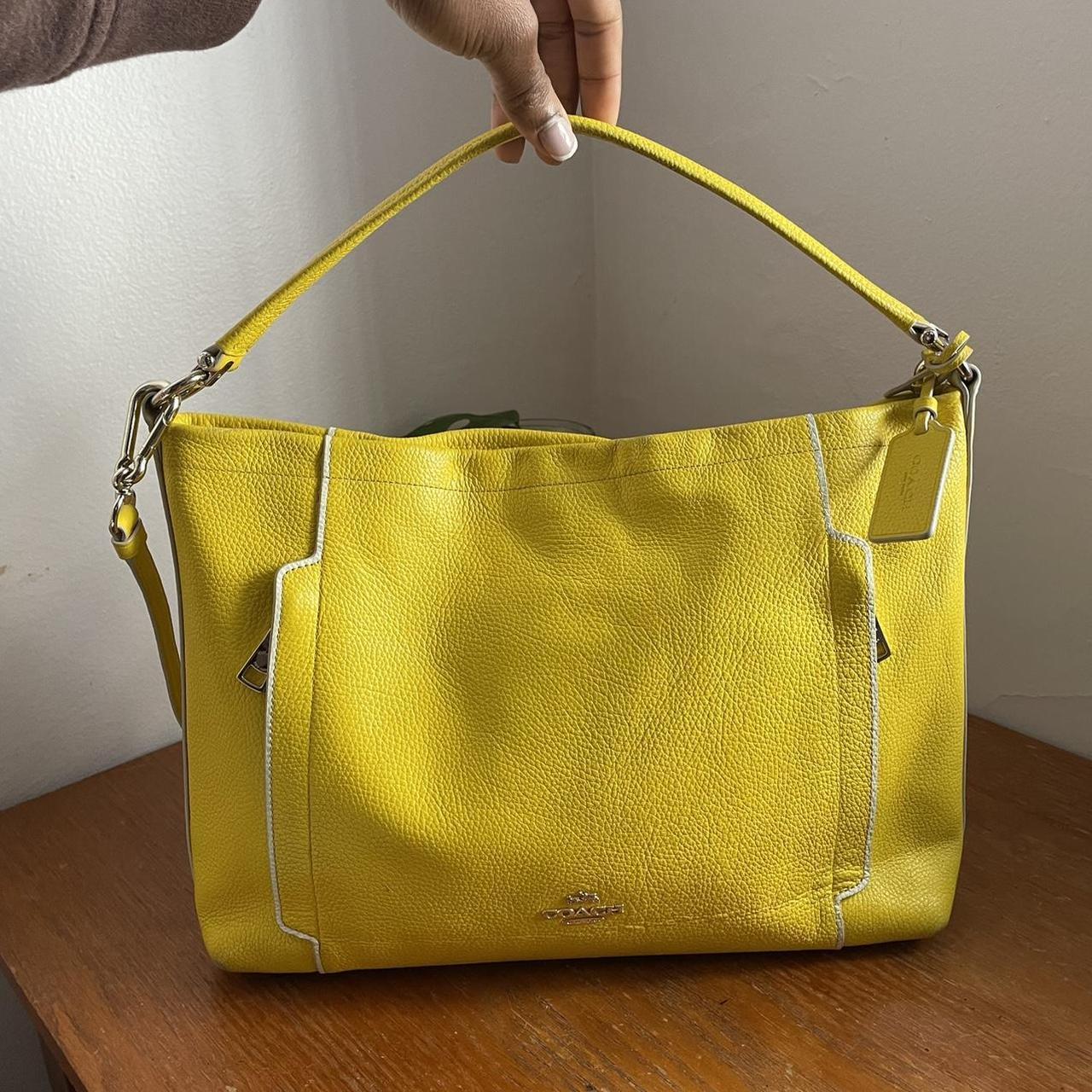 Leather handbag Coach Yellow in Leather - 32797109