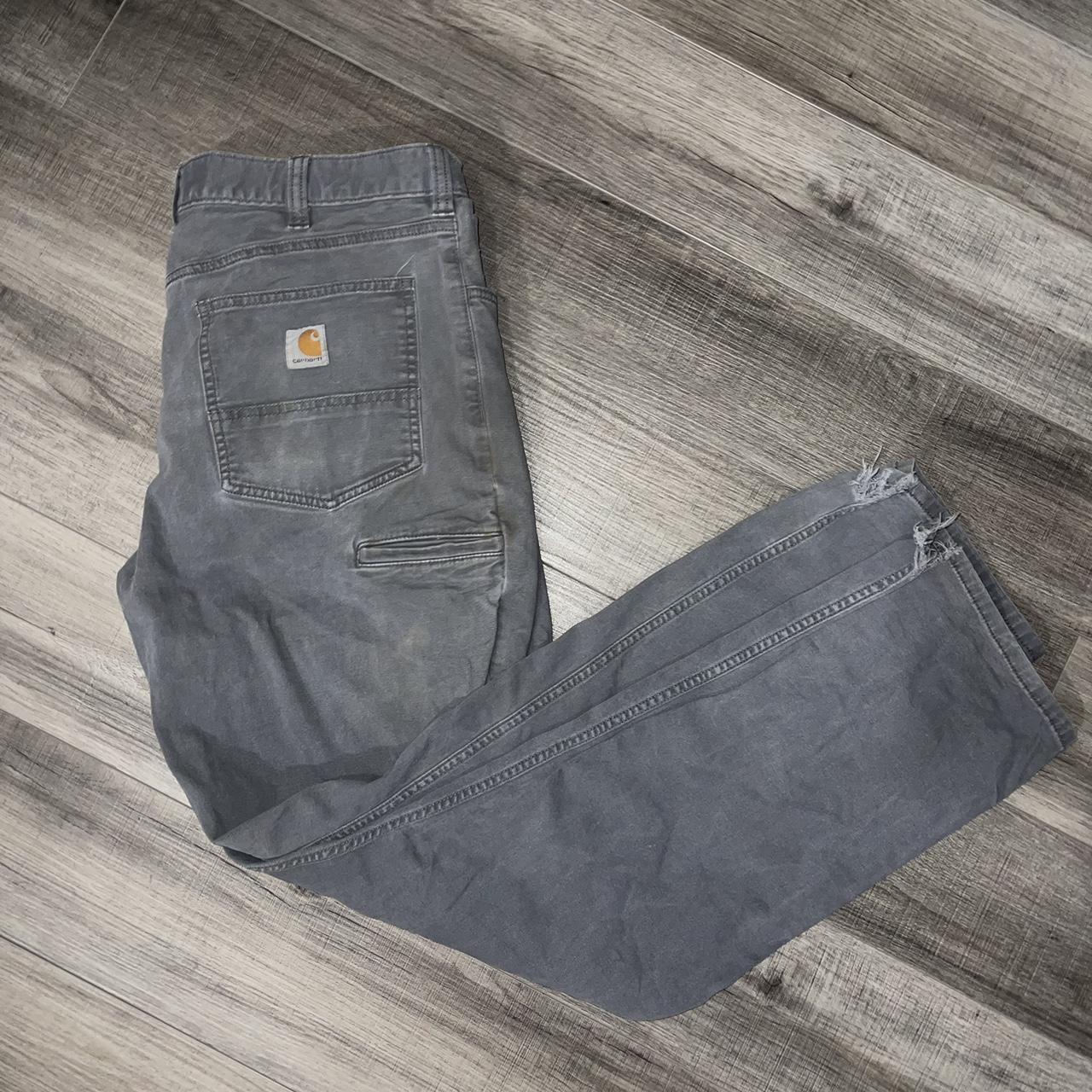 grey carhartt pants size 36x36 Depop
