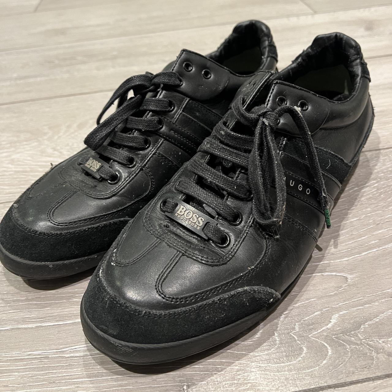 hugo boss black leather sneakers