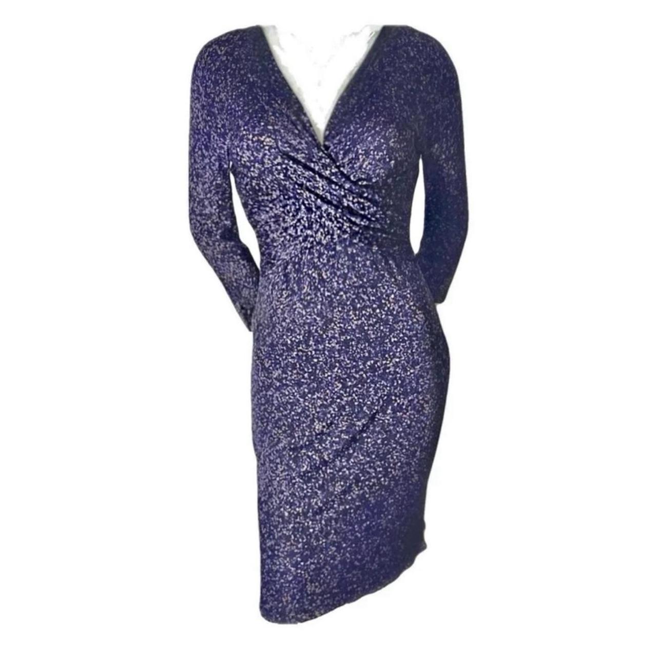 Dior Women's Bodycon Dress - Purple/Blue - 8 – Di… - image 1