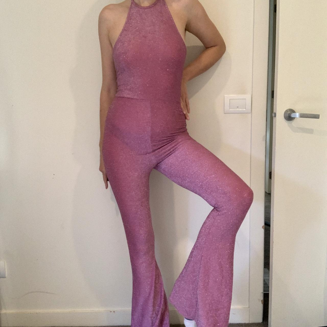 Boohoo Women's Pink Jumpsuit Depop