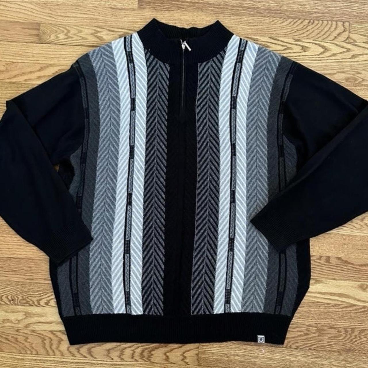 Men’s Stacy Adam zip up sweater Stacy Adams Coogi... - Depop