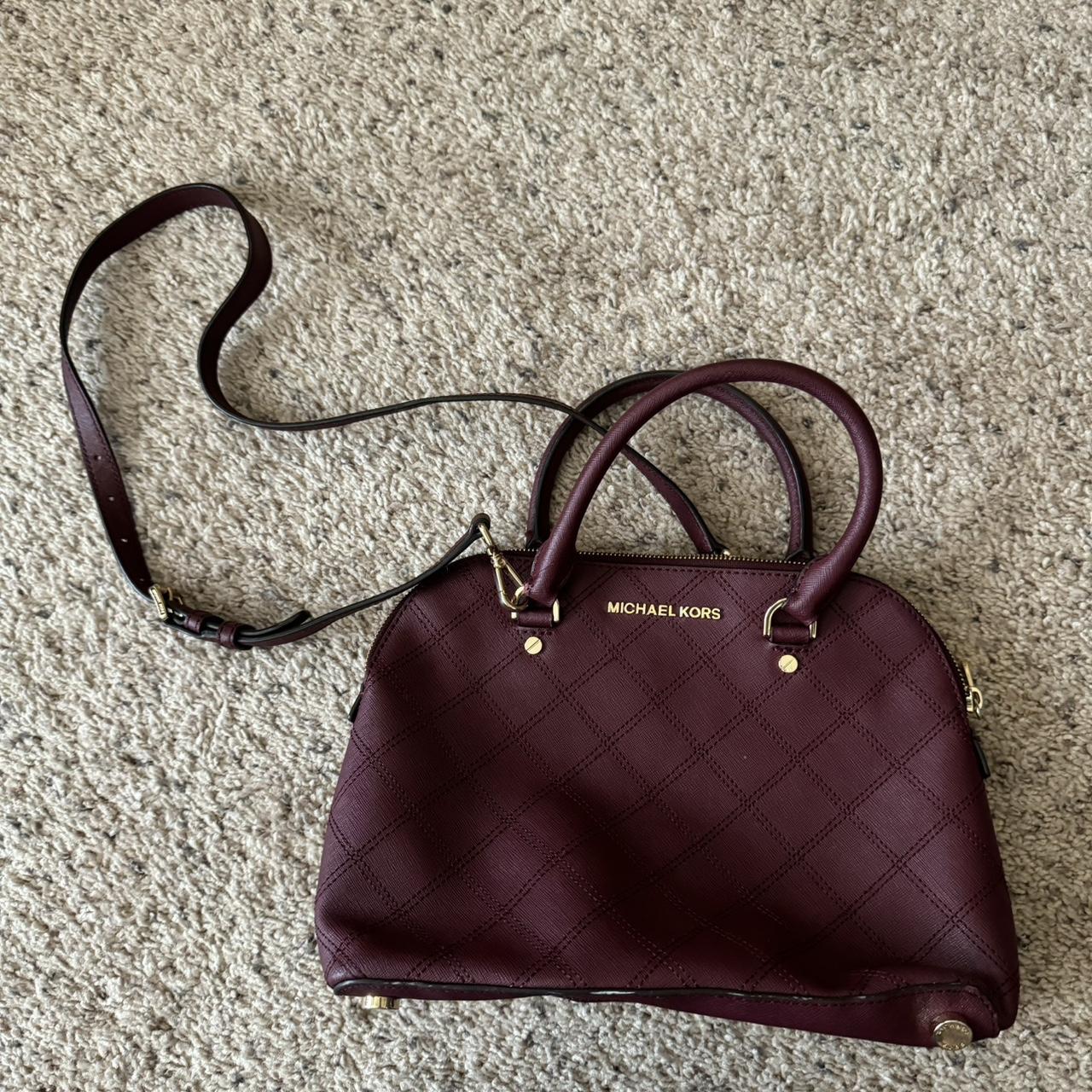 Michael kors burgundy purse on sale