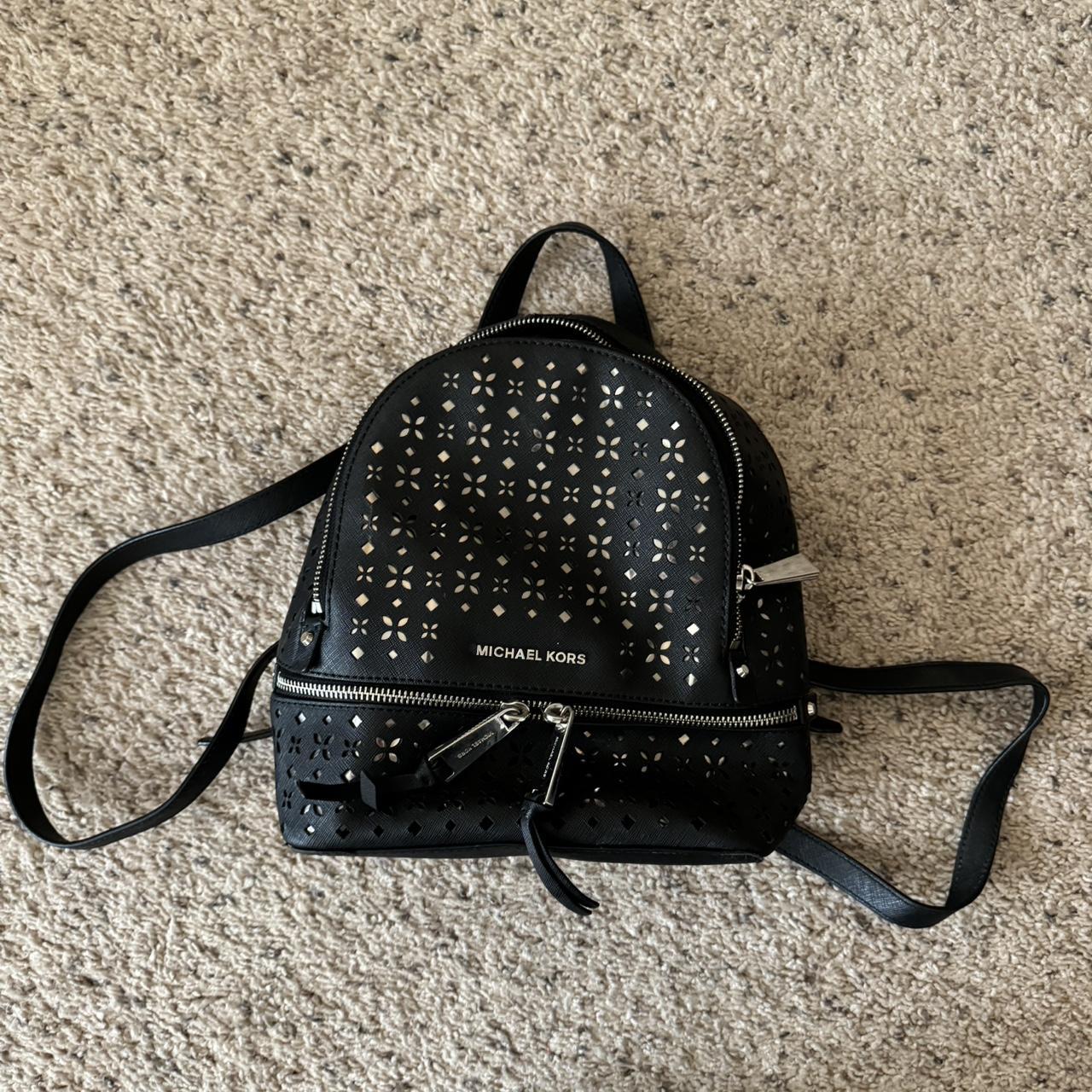 Michael kors black backpack purse hot sale