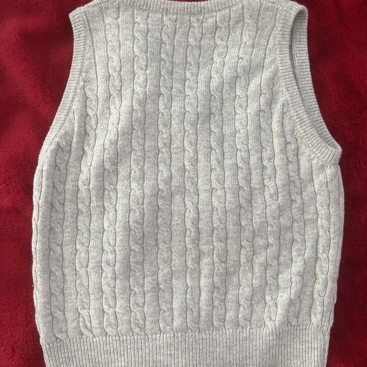 Brandy Melville Sweater Vest Grey Cropped Sweater Depop   P0 