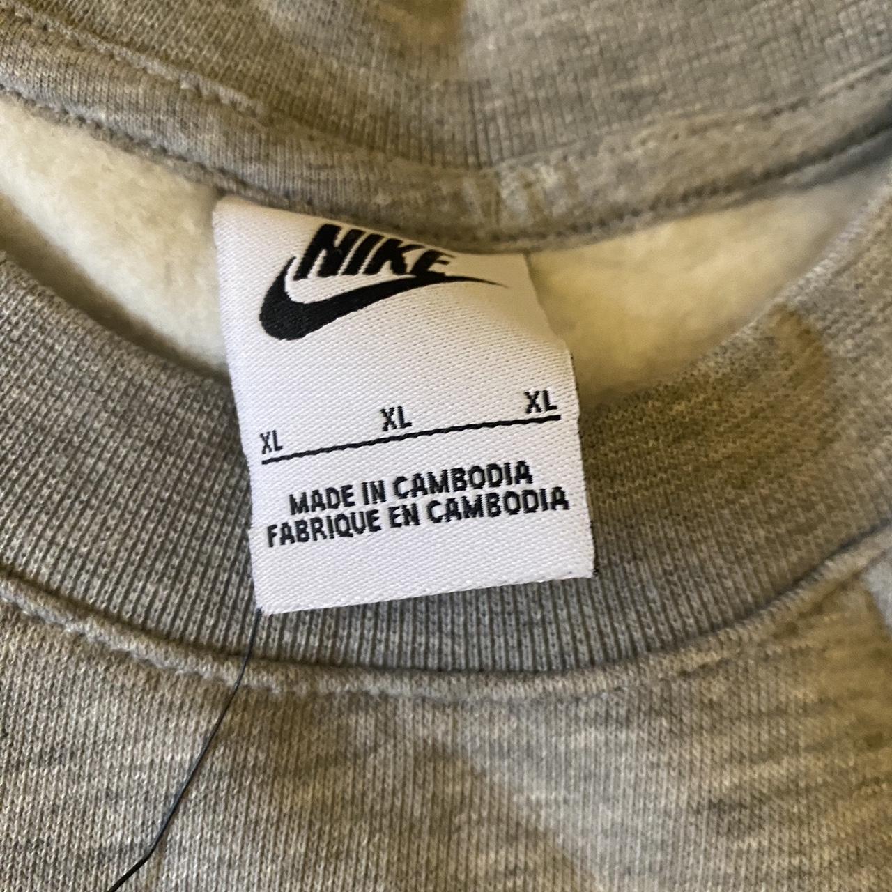 Nike Men’s Grey Crew Jumper Measurements XL Width... Depop